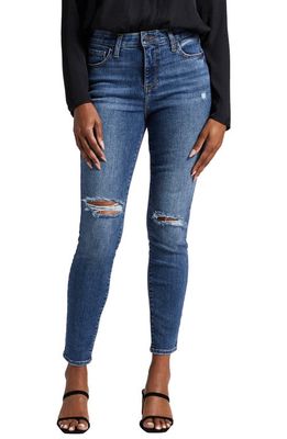 Jag Jeans Viola Ripped High Waist Skinny Jeans in Byzantine Blue