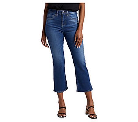 JAG Phoebe High Rise Cropped Bootcut Jeans-Pers ian Blue