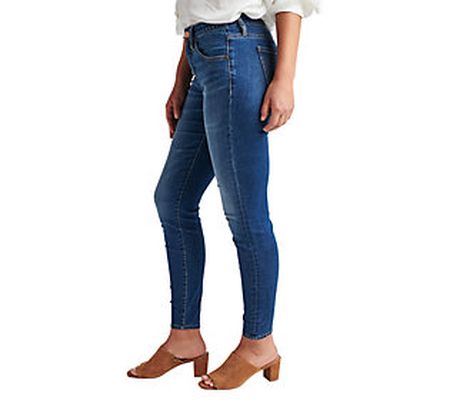 JAG Plus Size Cecilia Mid Rise Skinny Jeans-Tho rne Blue
