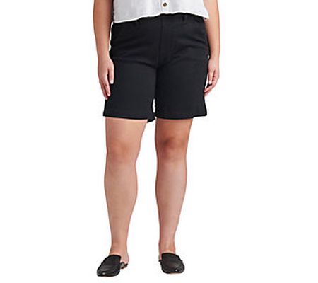 JAG Plus Size Maddie Mid Rise 8" Pull-On Short