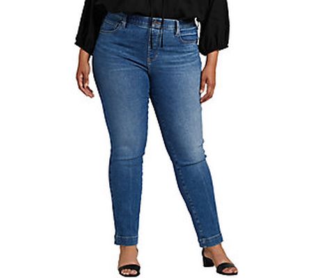 JAG Plus Size Valentina High Rise Straight Leg ull-On Jeans
