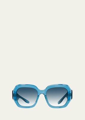 Jagger Blue Acetate Round Sunglasses