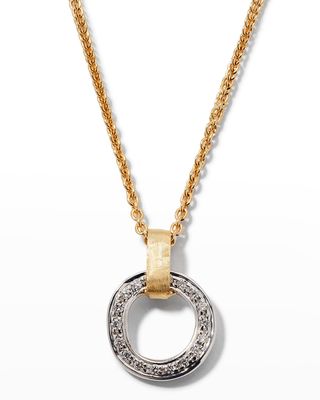 Jaipur Link 18K Yellow & White Gold Flat-Link Diamond Pendant Necklace