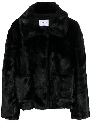 Jakke classic-collar faux-fur jacket - Black