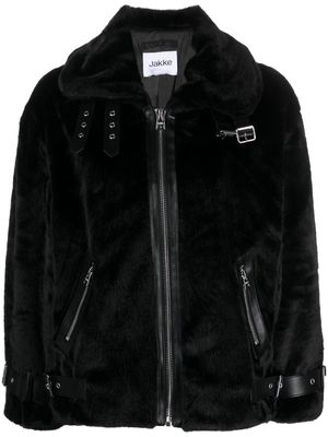 Jakke faux-fur zipped jacket - Black
