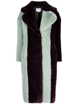 Jakke Katie mid-length faux-fur coat - Purple