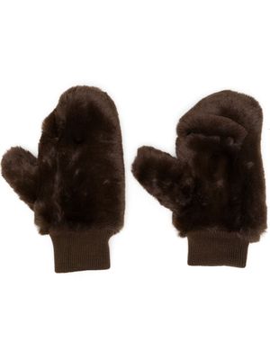 Jakke Mira two-finger gloves - Brown