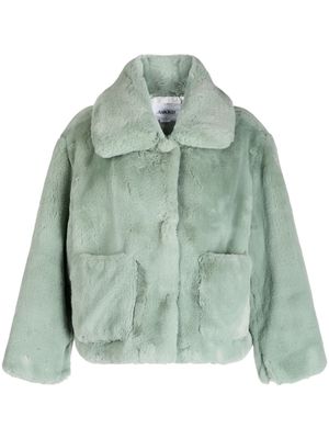 Jakke Traci faux-fur jacket - Green