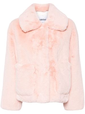 Jakke Traci faux-fur jacket - Pink