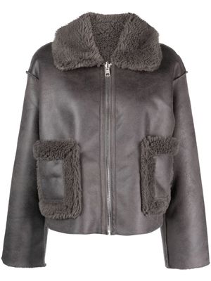 Jakke Vera reversible faux-shearling jacket - Grey