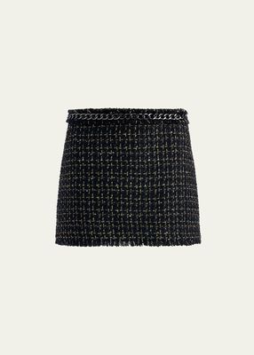 Jalen Chain Tweed Mini Skirt