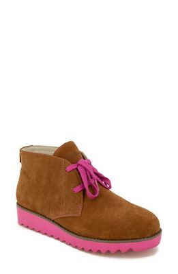 Jambu Gianna Water Resistant Lace-Up Bootie in Whiskey/Hot Pink