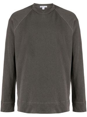 James Perse crew-neck supima-cotton sweatshirt - Brown