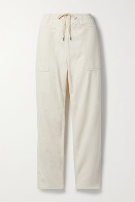 James Perse - Cropped Cotton-twill Straight-leg Pants - Ecru