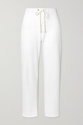 James Perse - Cropped Supima Cotton-terry Track Pants - White