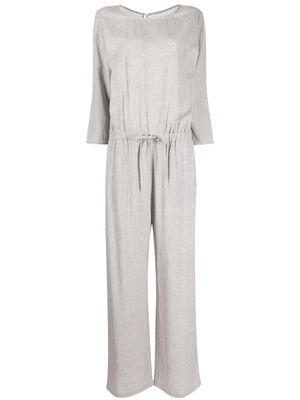James Perse drawstring-waist wide-leg jumpsuit - Grey