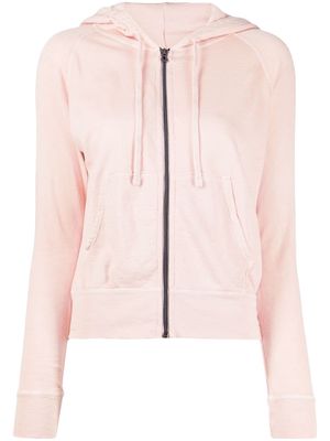 James Perse french-terry cotton hooded jacket - Pink