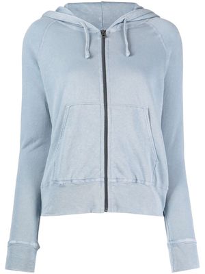 James Perse garment-dyed hooded jacket - Blue