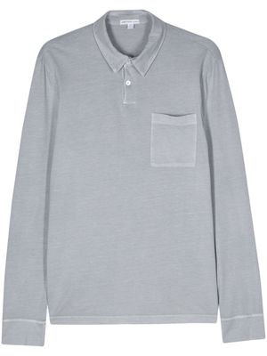 James Perse jersey longsleeved polo shirt - Blue