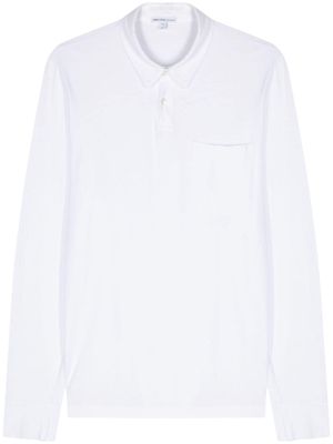 James Perse jersey longsleeved polo shirt - White