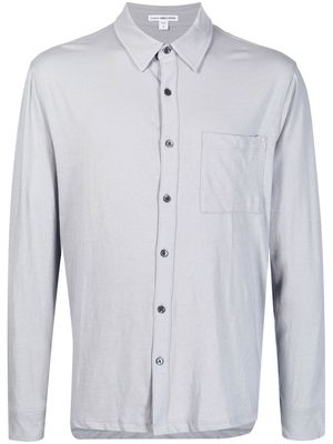 JAMES PERSE long-sleeve knitted shirt - Grey