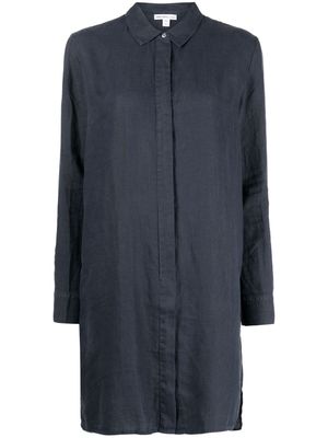 James Perse long-sleeve linen shirt dress - Blue