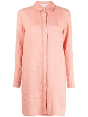 James Perse long-sleeve linen shirt dress - Pink