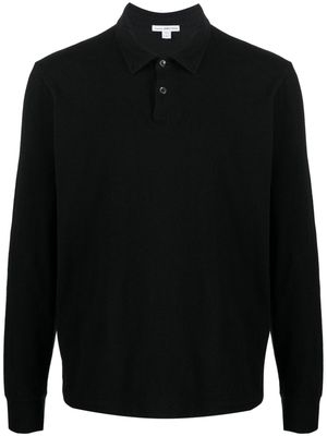 James Perse long-sleeve polo shirt - Black