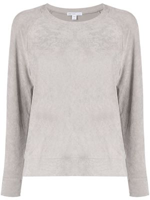James Perse long-sleeve velvet sweatshirt - Grey