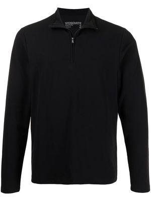James Perse performance pullover zipped top - Black