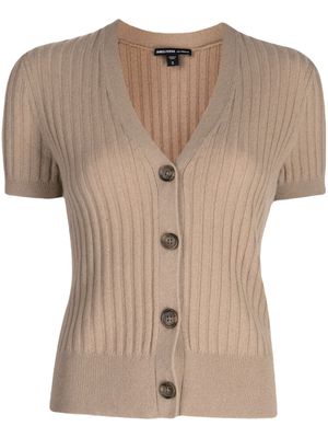 James Perse ribbed cashmere cardigan - Brown