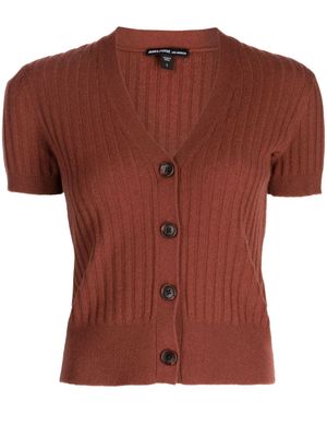 James Perse ribbed cashmere cardigan - Red