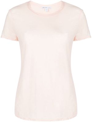 James Perse Sheer Slub crew-neck cotton T-shirt - Pink