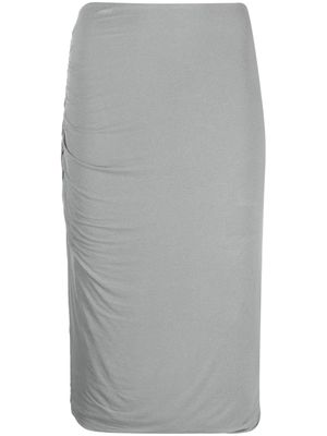 James Perse Shoreline ruched midi skirt - Grey