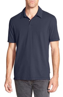 James Perse Slim Fit Sueded Jersey Polo in Space