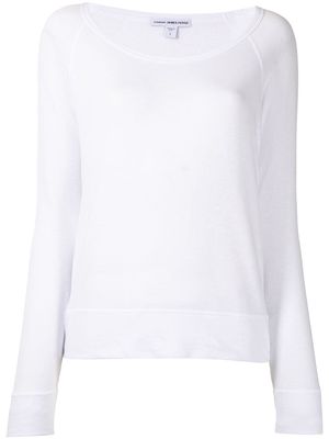 James Perse vintage long-sleeve fleece sweatshirt - White