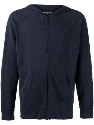JAMES PERSE zip-up hooded sweater - Blue