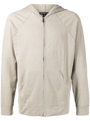 JAMES PERSE zip-up hooded sweater - Grey