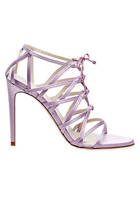 Jamesia 105MM Sustainable Silk Lace-Up Sandals