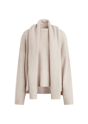 Jamie Wool-Cashmere Scarf Sweater