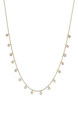 Jane Basch Designs Explosion Cubic Zirconia Frontal Necklace in Gold