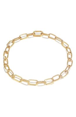 Jane Basch Designs Twisted Link Necklace in Gold