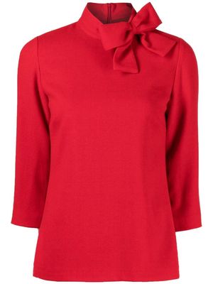 JANE Blaire bow-detail top - Red