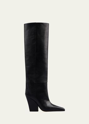Jane Leather Knee Boots