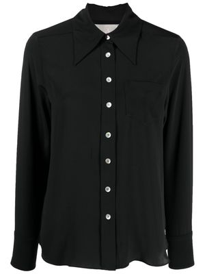 JANE Parker pointed-collar shirt - Black