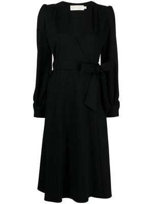 JANE Pasha wrap midi dress - Black