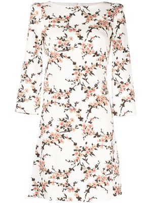 JANE Petal floral-print dress - Neutrals