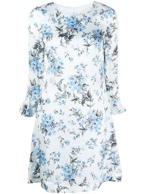 JANE Posey floral-print shift dress - Blue