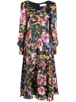 JANE Raphaella floral-print midi dress - Multicolour