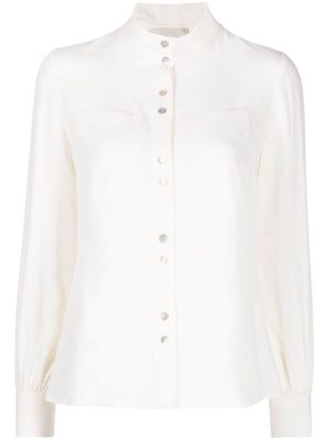 JANE Regent high neck blouse - White
